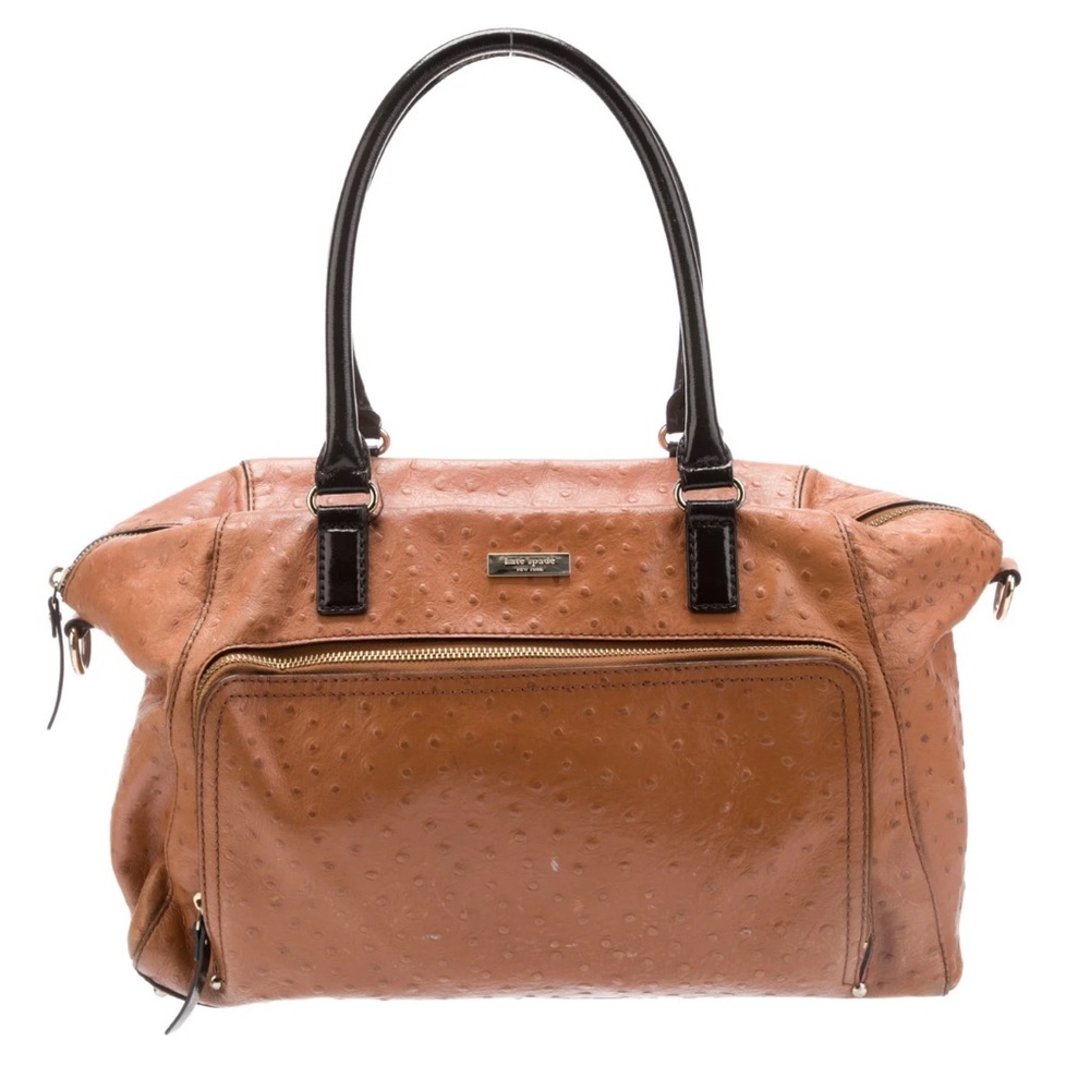 Kate Spade Ostrich Leather Tote Overnight Bag